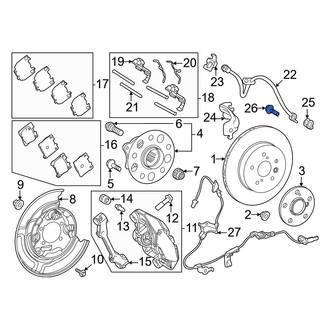 Toyota OE - Brake Hydraulic Hose to Caliper Bolt