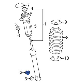 Toyota OE - Lower Suspension Shock Absorber Nut