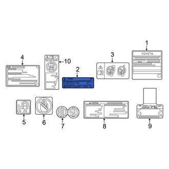 Toyota OE - A/C System Information Label