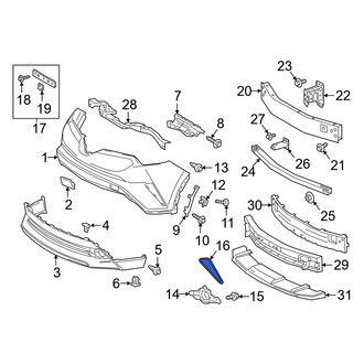 Toyota OE - Front Left Bumper Trim