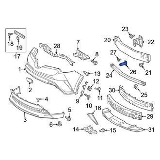 Toyota OE - Lower Bumper Impact Bar Bracket