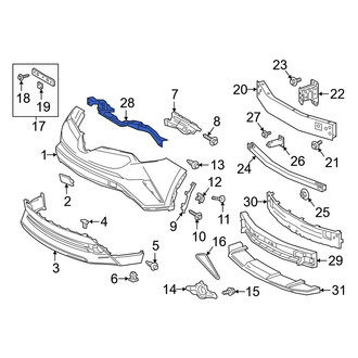 Toyota OE - Front Bumper Cover Support Rail