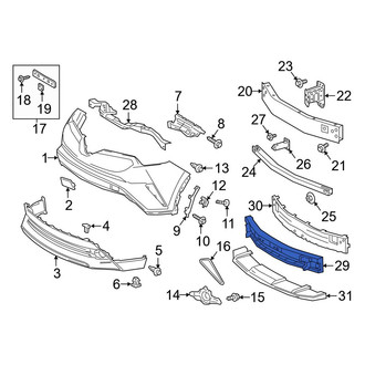 Toyota OE - Front Upper Bumper Impact Absorber