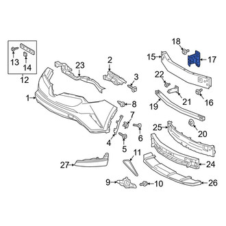 Toyota OE - Front Right Upper Bumper Impact Bar Bracket