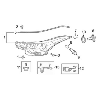 Toyota OE - Front Lamps - Headlamp Components (Turkey Built, Halogen)