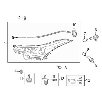 Toyota OE - Front Lamps - Headlamp Components (Japan Built, Halogen)