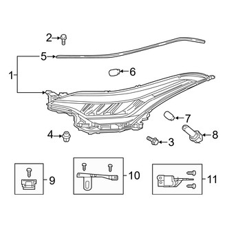 Toyota OE - Front Lamps - Headlamp Components (Japan Built, LED Multi Reflector)