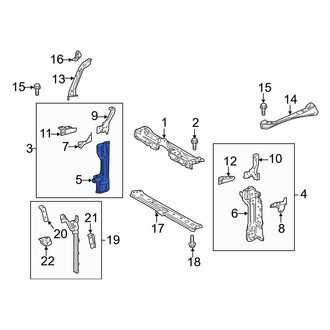 Toyota OE - Front Right Radiator Support Side Panel