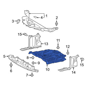 Toyota OE - Front Forward Radiator Support Splash Shield