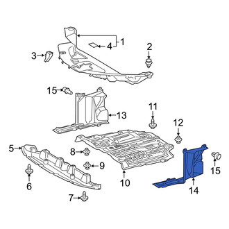 Toyota OE - Front Left Radiator Support Splash Shield