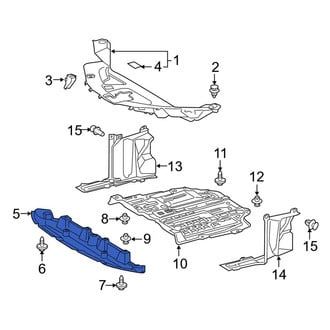 Toyota OE - Front Forward Radiator Support Splash Shield