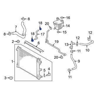 Toyota OE - Rear Engine Coolant Reservoir Hose Clamp