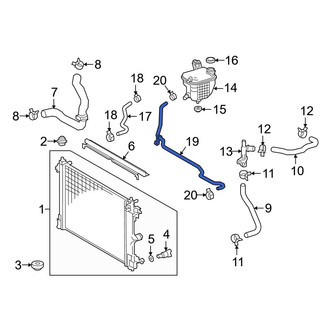 Toyota OE - Front Engine Coolant Overflow Hose