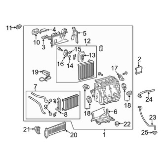 Toyota OE - Air Conditioner & Heater - Evaporator & Heater Components