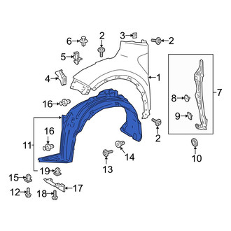Toyota OE - Front Left Fender Splash Shield