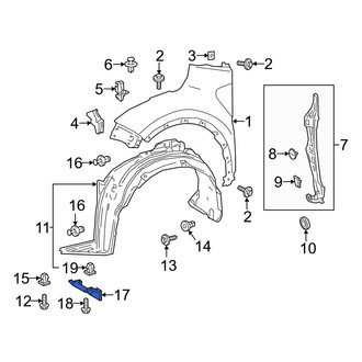 Toyota OE - Front Left Fender Liner Extension