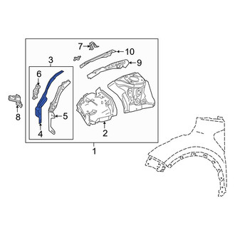 Toyota OE - Front Left Fender Apron Reinforcement