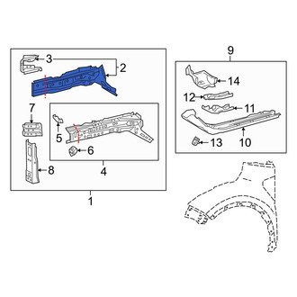 Toyota OE - Front Right Outer Frame Side Member