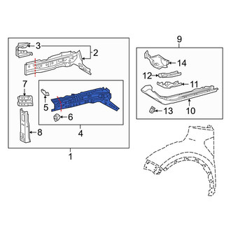 Toyota OE - Front Left Outer Frame Side Member