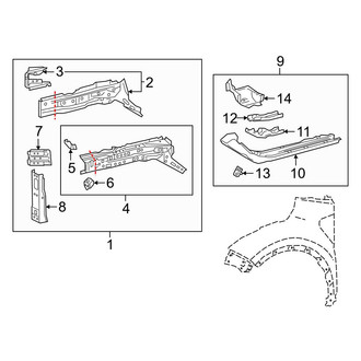 Toyota OE - Front Left Frame Side Member Assembly