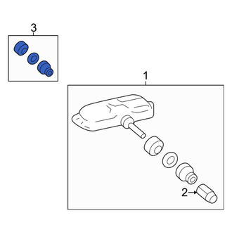 Toyota OE - Tire Pressure Monitoring System (TPMS) Sensor Service Kit