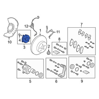 Toyota OE - Front Wheel Bearing and Hub Assembly