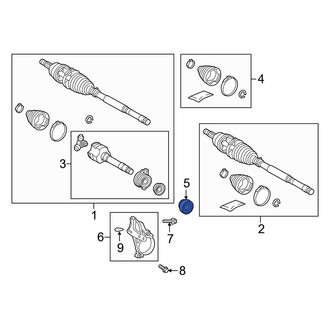 Toyota OE - Right CV Axle Shaft Carrier Bearing Seal