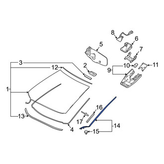 Toyota OE - Front Right Windshield Molding