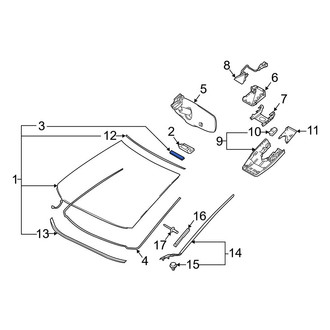 Toyota OE - Front Windshield Spacer