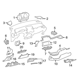 Toyota OE - Instrument Panel Components