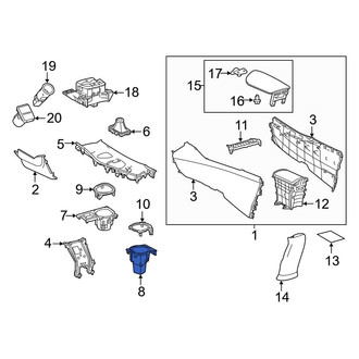 Toyota OE - Rear Console Cup Holder