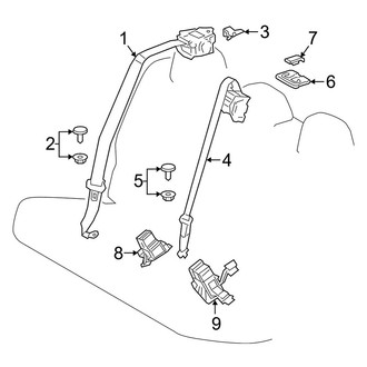 Toyota OE - Restraint Systems - Rear Seat Belts