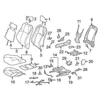 Toyota OE - Seats & Tracks - Passenger Seat Components (Turkey Built)
