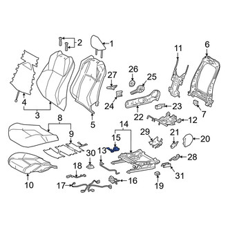 Toyota OE - Front Right Seat Motor