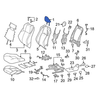Toyota OE - Front Left Headrest