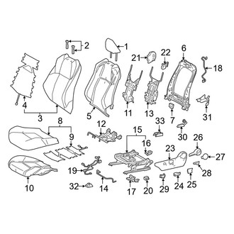 Toyota OE - Seats & Tracks - Driver Seat Components (Japan Built)