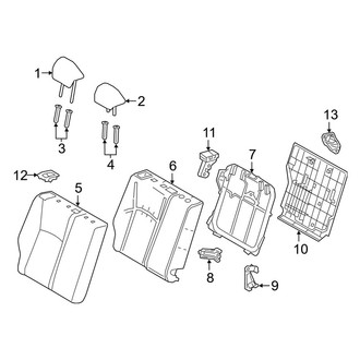 Toyota OE - Seats & Tracks - Rear Seat Components (Japan Built, Seat Back, 60% Side)