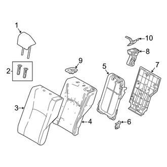 Toyota OE - Seats & Tracks - Rear Seat Components (Japan Built, Seat Back, 40% Side)