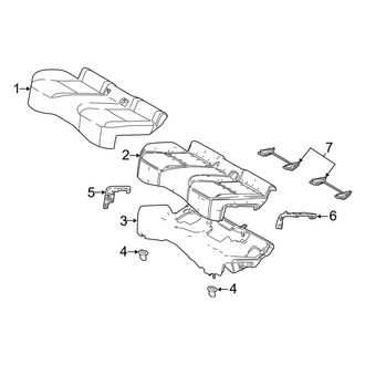Toyota OE - Seats & Tracks - Rear Seat Components (Japan Built, Seat Cushion)