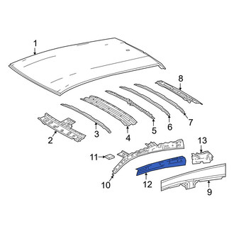Toyota OE - Front Left Roof Side Rail Reinforcement