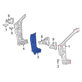 Toyota OE - Left Lower Body A-Pillar Reinforcement