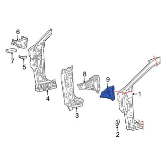 Toyota OE - Left Outer Body A-Pillar Reinforcement
