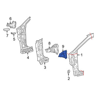 Toyota OE - Left Outer Body A-Pillar Reinforcement