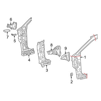 Toyota OE - Pillars, Rocker & Floor - Hinge Pillar (Japan Built)