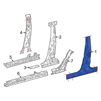 Toyota OE - Left Body B-Pillar and Rocker Panel