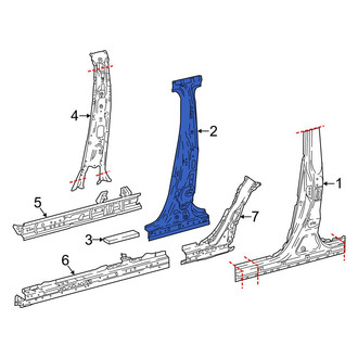 Toyota OE - Left Body B-Pillar Reinforcement