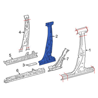 Toyota OE - Left Body B-Pillar Reinforcement