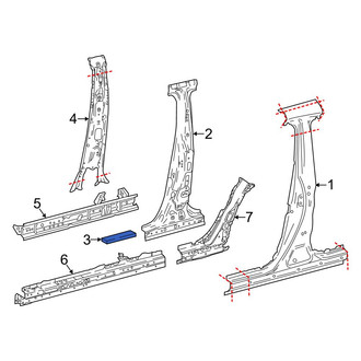 Toyota OE - Body B-Pillar Baffle Plate