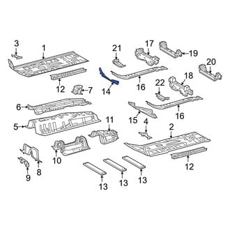 Toyota OE - Front Right Floor Pan Reinforcement Brace