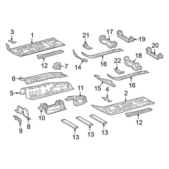 Toyota OE - Pillars, Rocker & Floor - Floor & Rails (Japan Built)